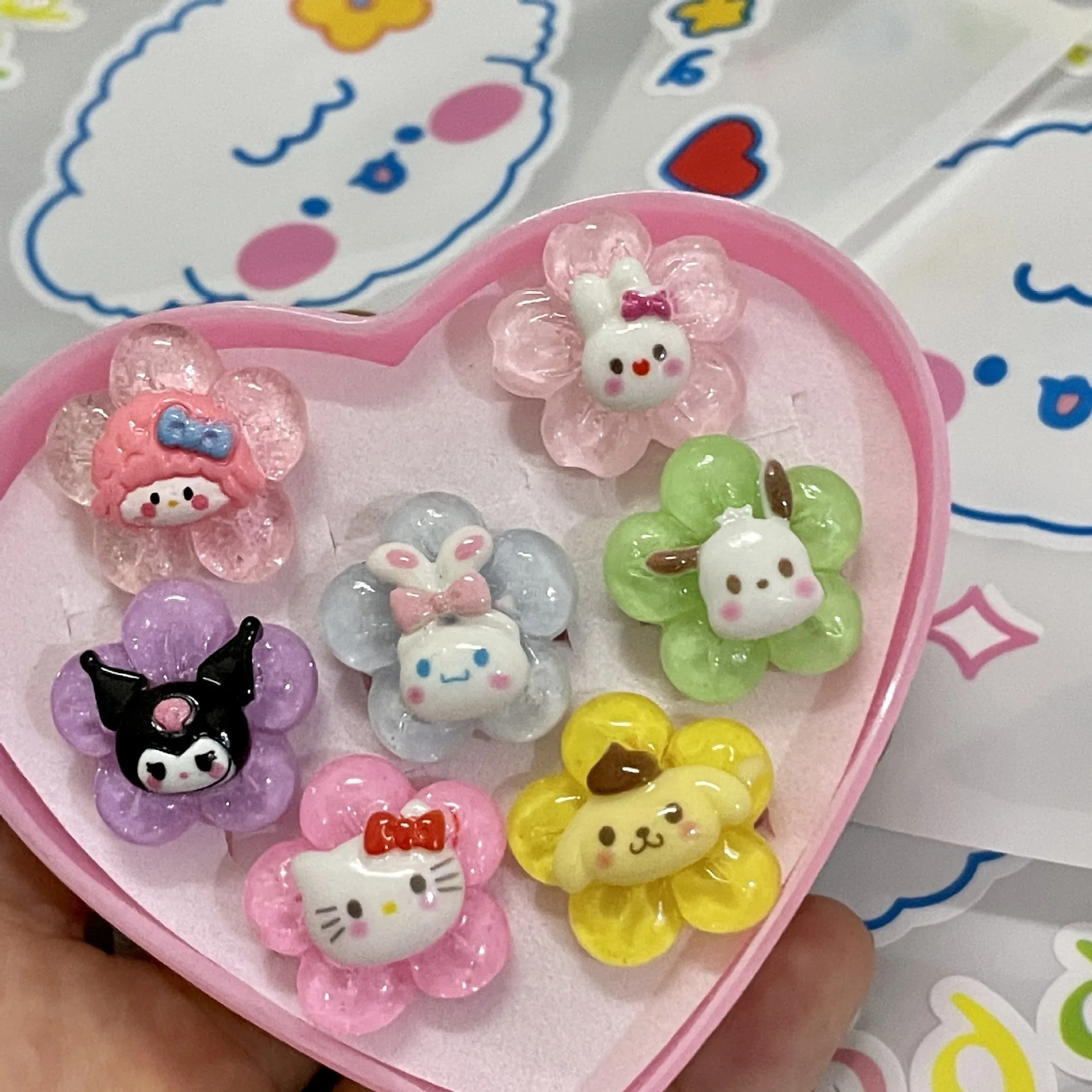 Kawaii Sanrio Ring Y2k Hello Kitty My Melody Kuromi Lovely Flower Love Adjustable Ring Girly Heart Decorated Couple Ring Gift
Kawaii Sanrio Ring Y2k Hello Kitty My Melody Kuromi Lovely Flower Love Adjustable Ring Girly Heart Decorated Couple Ring Gift