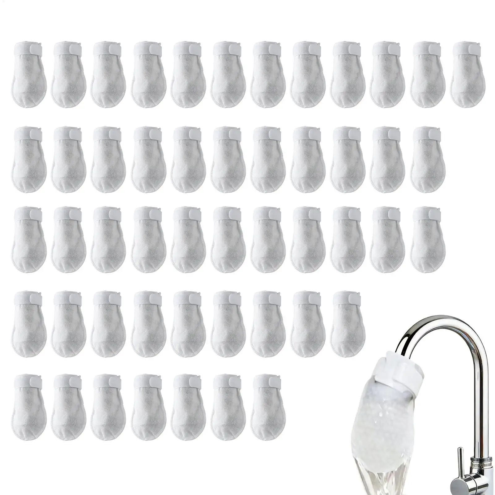 50pcs Faucet Filter for Kitchen Sink, Cotton Splash-Proof Pouch Reduces Scale Sediment Sand for Home Bathroom Tap RV
50pcs Faucet Filter for Kitchen Sink, Cotton Splash-Proof Pouch Reduces Scale Sediment Sand for Home Bathroom Tap RV