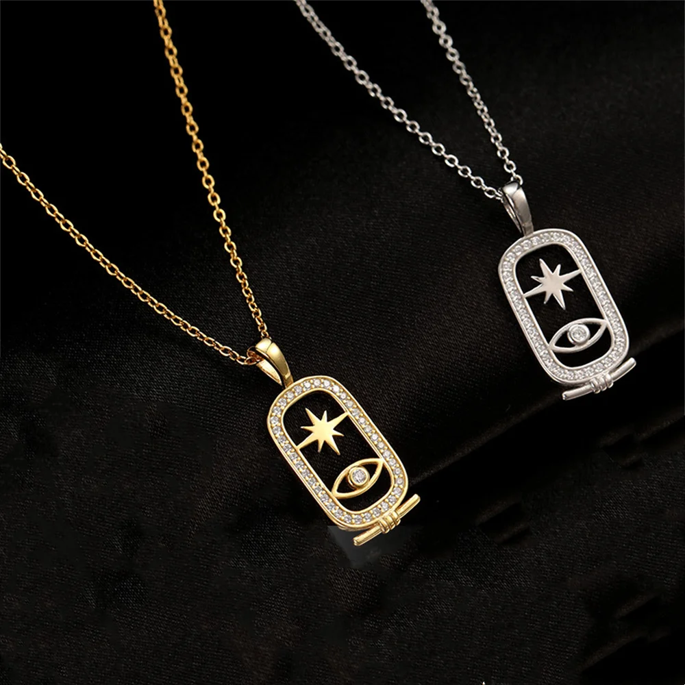 European & American Women's Hexagram S925 Sterling Silver Necklace, Square Diamond-Inlaid Eye Pendant, Luxury Collarbone Chain
European & American Women's Hexagram S925 Sterling Silver Necklace, Square Diamond-Inlaid Eye Pendant, Luxury Collarbone Chain