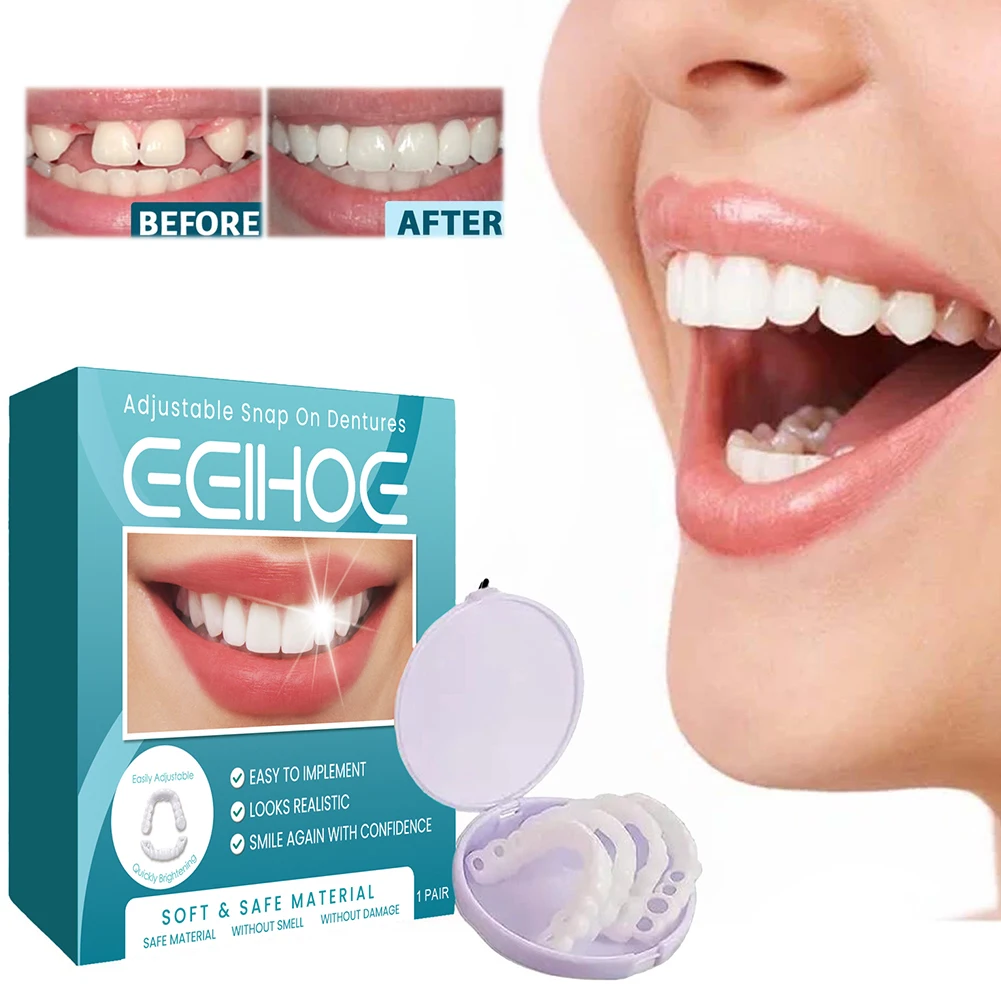 Adjustable Dentures Teeth Veneers Restoration Dentures Decorate Gaps Imitation Tooth Cover Fake Teeth for Teeth Beauty
Adjustable Dentures Teeth Veneers Restoration Dentures Decorate Gaps Imitation Tooth Cover Fake Teeth for Teeth Beauty