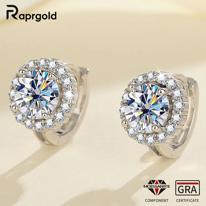 Сертифицированные круглые муассанитовые классические серьги-кольца RAPRGOLD GRA для женщин, серьги из стерлингового серебра 925 пробы, ювелирные изделия, подарок Pendientes
Сертифицированные круглые муассанитовые классические серьги-кольца RAPRGOLD GRA для женщин, серьги из стерлингового серебра 925 пробы, ювелирные изделия, подарок Pendientes