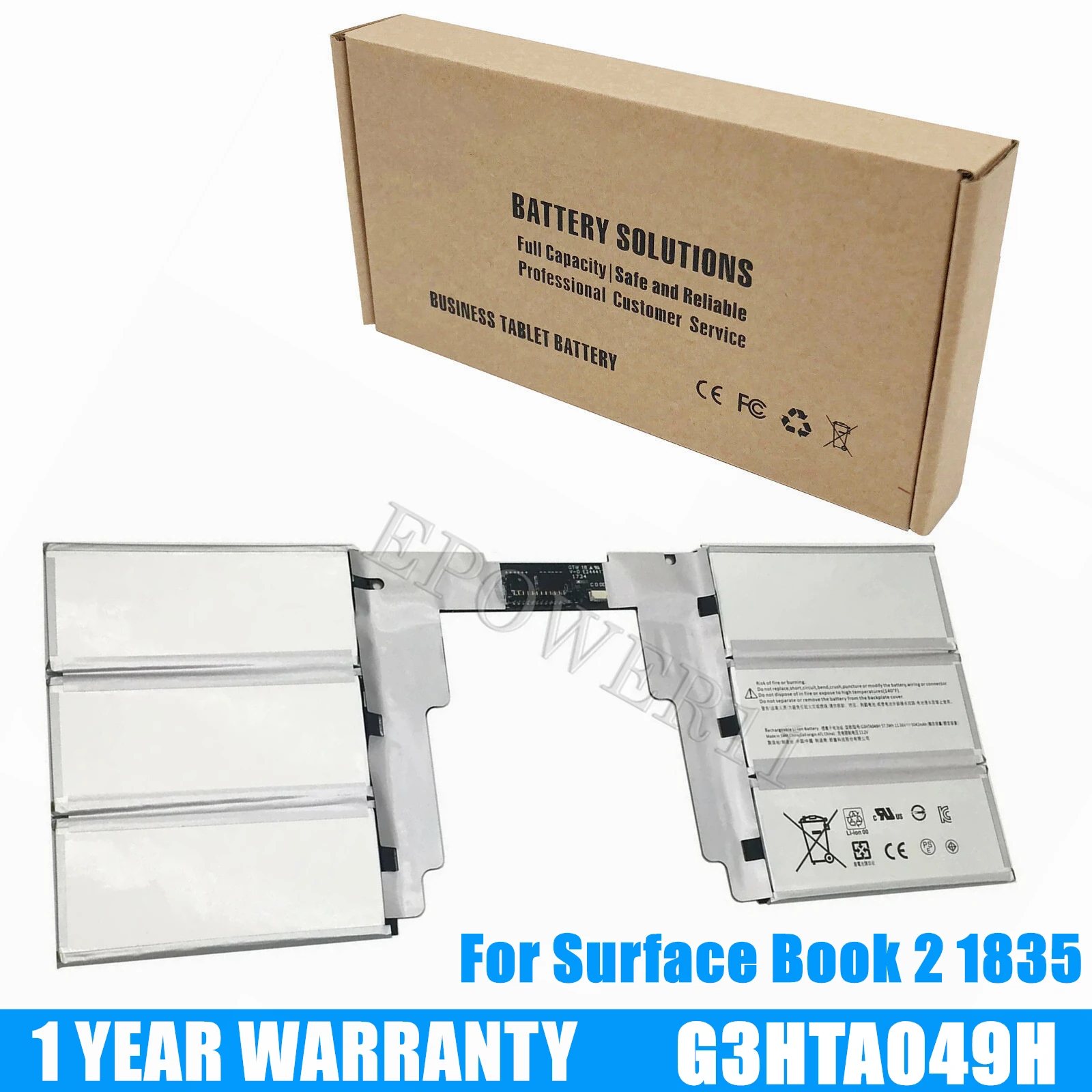 Новый аккумулятор G3HTA044H G3HTA048H G3HTA049H G3HTA050H для Microsoft Surface Book 2 13,5 дюйма 1832 1834 1835
Новый аккумулятор G3HTA044H G3HTA048H G3HTA049H G3HTA050H для Microsoft Surface Book 2 13,5 дюйма 1832 1834 1835