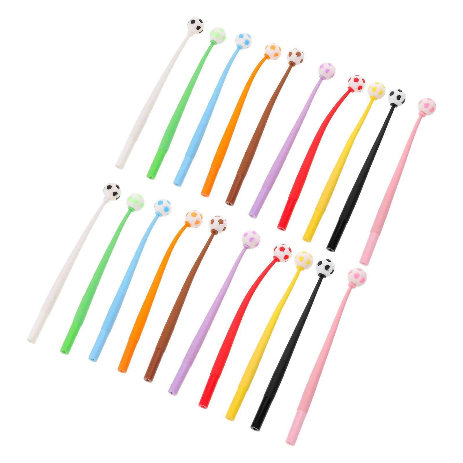 20Pcs Football Shaped Gel Pens Soccer Ball Design Bendable Wiggle Pens Vibrant Multi-Color Smooth Ink for School Office Team
20Pcs Football Shaped Gel Pens Soccer Ball Design Bendable Wiggle Pens Vibrant Multi-Color Smooth Ink for School Office Team