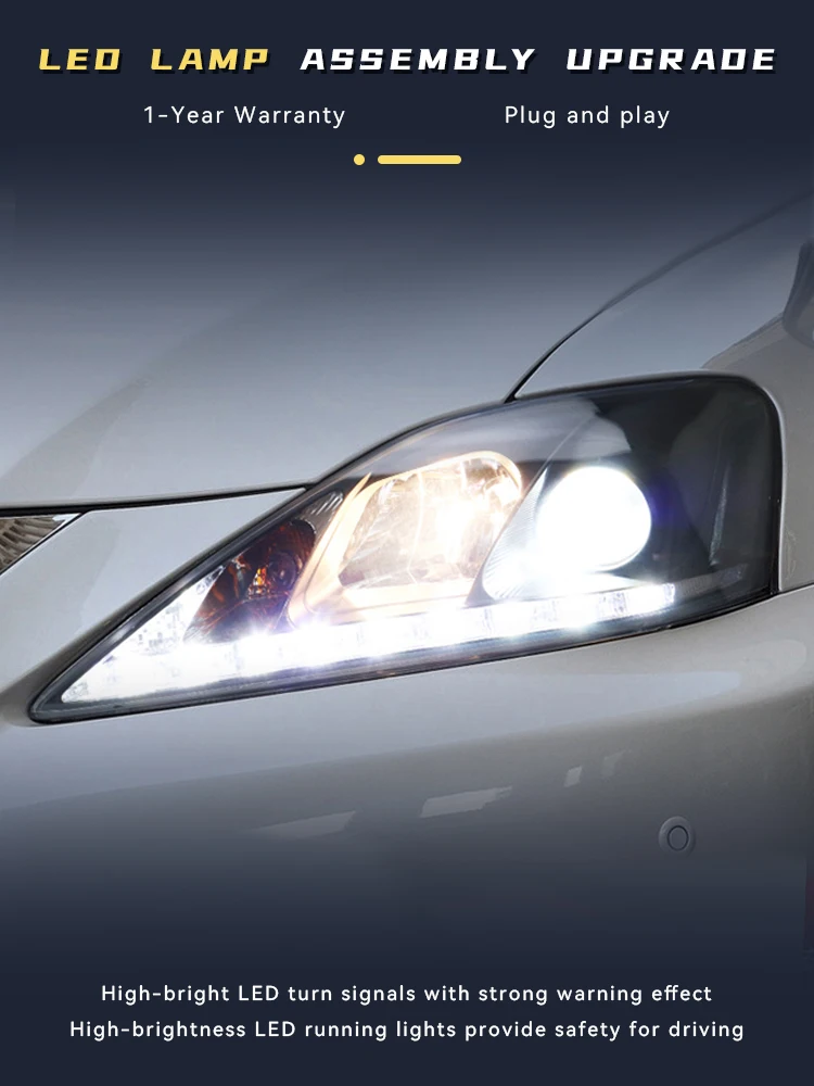 Фара для Lexus IS200 IS250 IS300 IS350 2006-2012, обновленная светодиодная линза проектора DRL, передняя лампа, инструменты, автомобильные аксессуары
Фара для Lexus IS200 IS250 IS300 IS350 2006-2012, обновленная светодиодная линза проектора DRL, передняя лампа, инструменты, автомобильные аксессуары