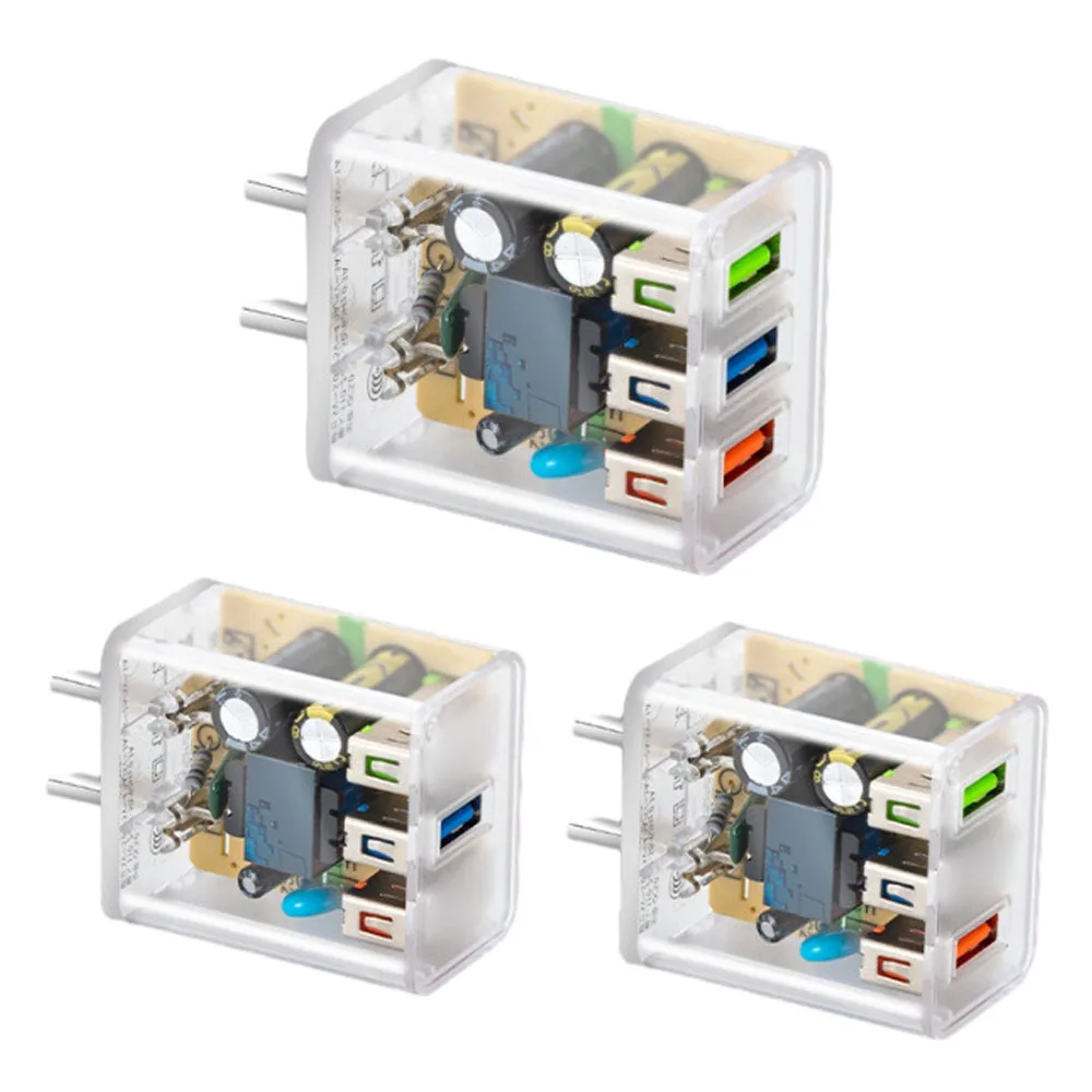 1/2/3 Port QC4.0 Fast Charge Adapter Transparent Intelligent Trickle Charging Head Mobile Phone General Fast Charging Adapter
1/2/3 Port QC4.0 Fast Charge Adapter Transparent Intelligent Trickle Charging Head Mobile Phone General Fast Charging Adapter