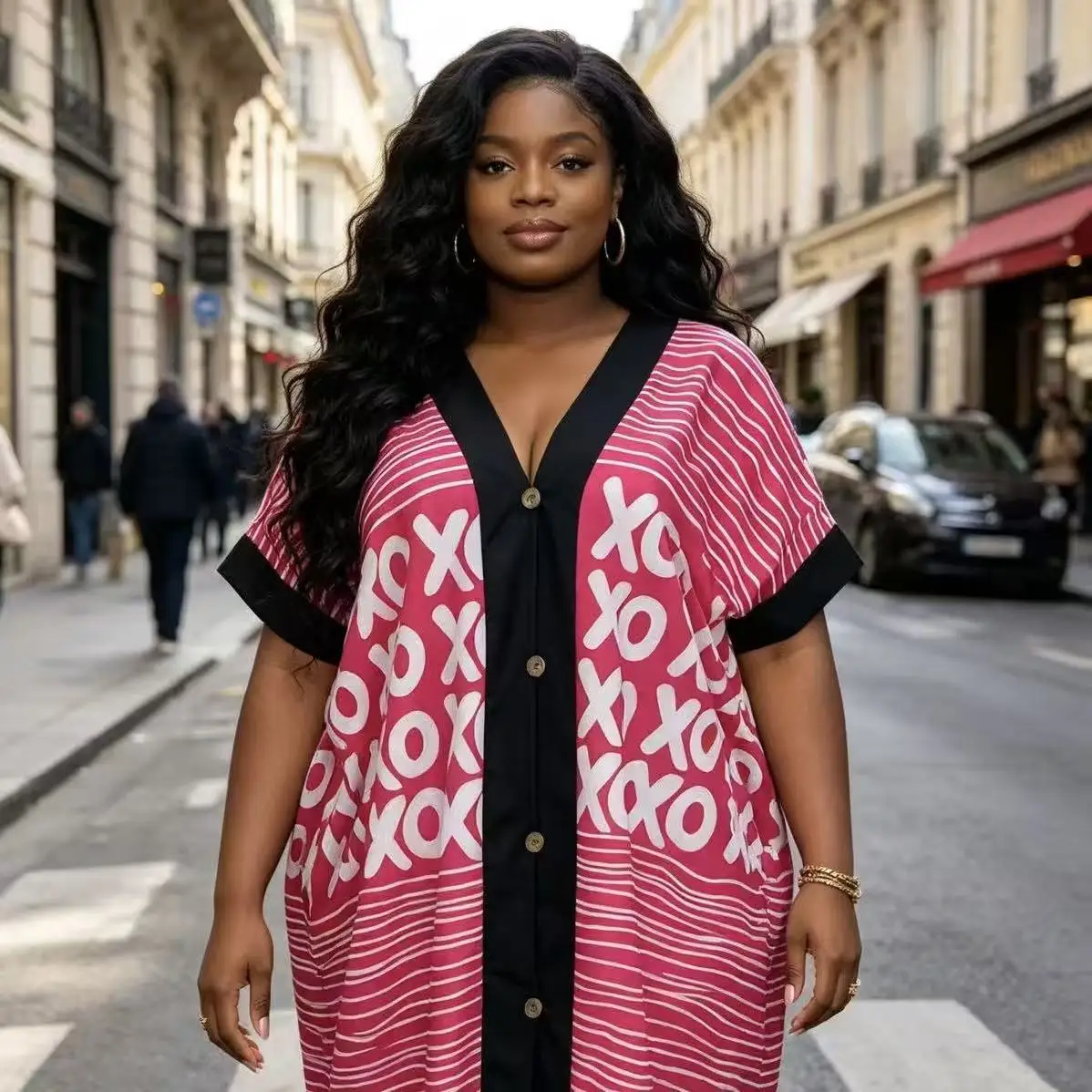 Plus Size Elegant Dress Women for Wedding Party Summer African Short Sleeve V-neck Polyester Maxi Dresses Kaftan Muslim Abaya
Plus Size Elegant Dress Women for Wedding Party Summer African Short Sleeve V-neck Polyester Maxi Dresses Kaftan Muslim Abaya