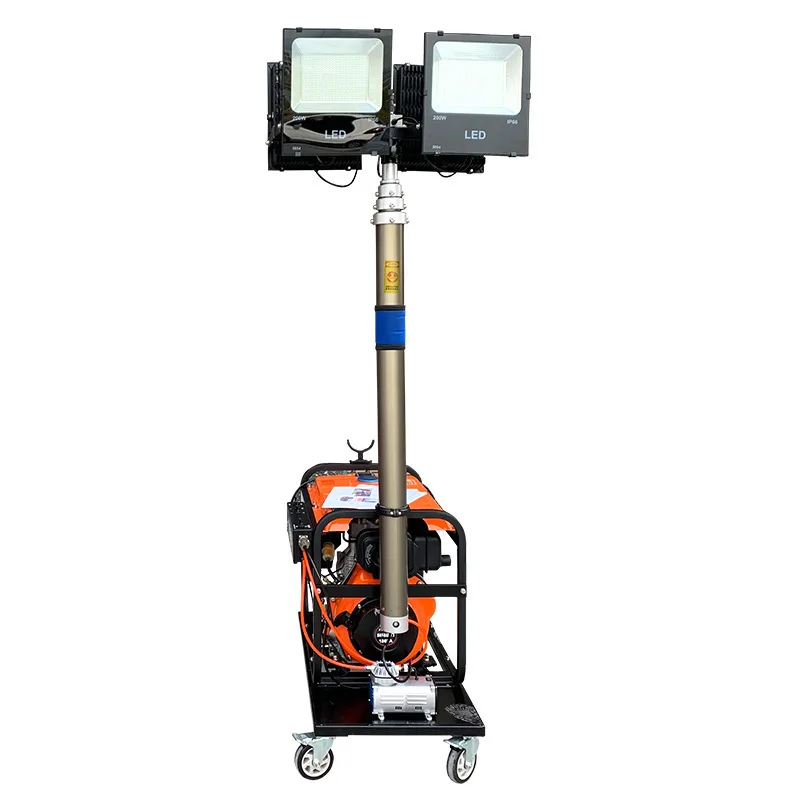 Outdoor construction automatic lifting light rescue movable lighting cart type telescopic searchlight
Outdoor construction automatic lifting light rescue movable lighting cart type telescopic searchlight