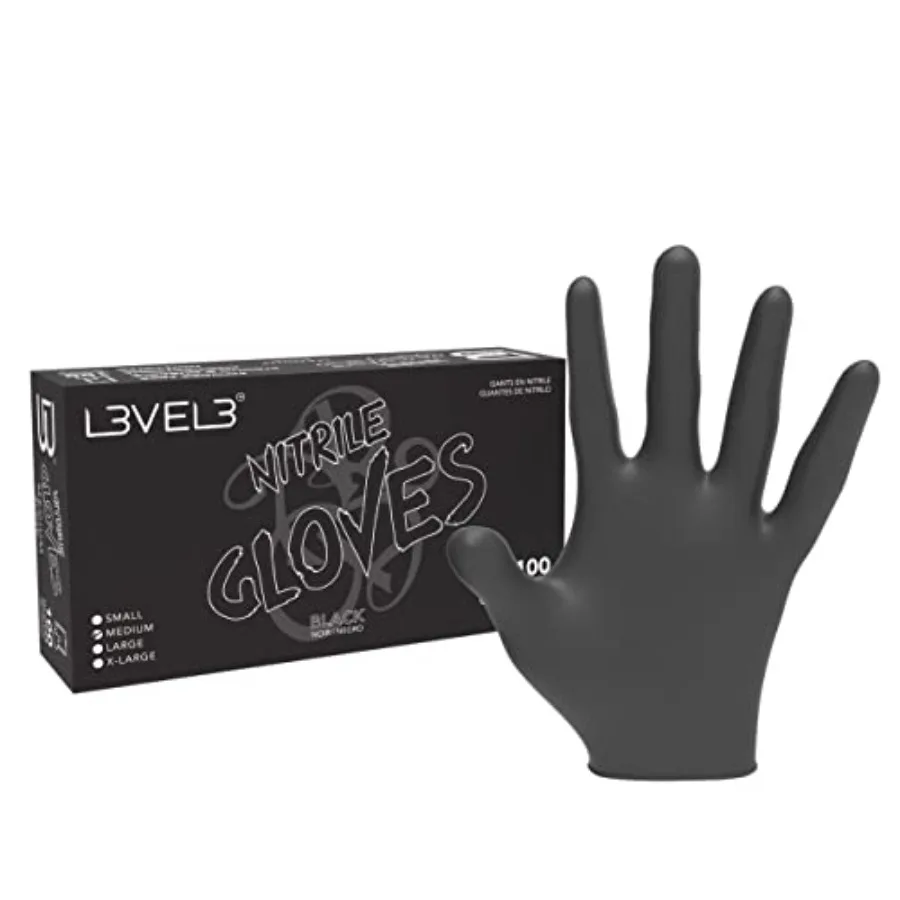 L3 Level 3 Nitrile Gloves - Professional Heavy Duty Disposable Gloves - Latex Free - Fits Snug - Box of 100
L3 Level 3 Nitrile Gloves - Professional Heavy Duty Disposable Gloves - Latex Free - Fits Snug - Box of 100