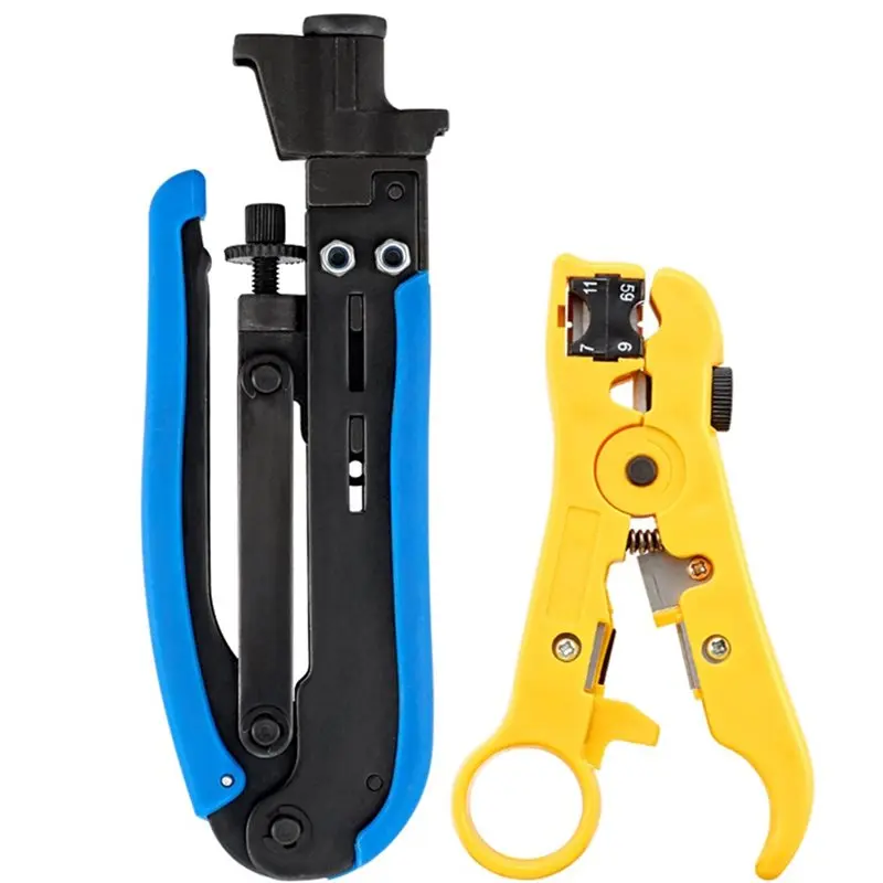 A93E-Crimp Tool Kit RG6 Compression Tool For Coax Cable Crimper RG6 RG11 RG59 Cable Crimping Tools
A93E-Crimp Tool Kit RG6 Compression Tool For Coax Cable Crimper RG6 RG11 RG59 Cable Crimping Tools