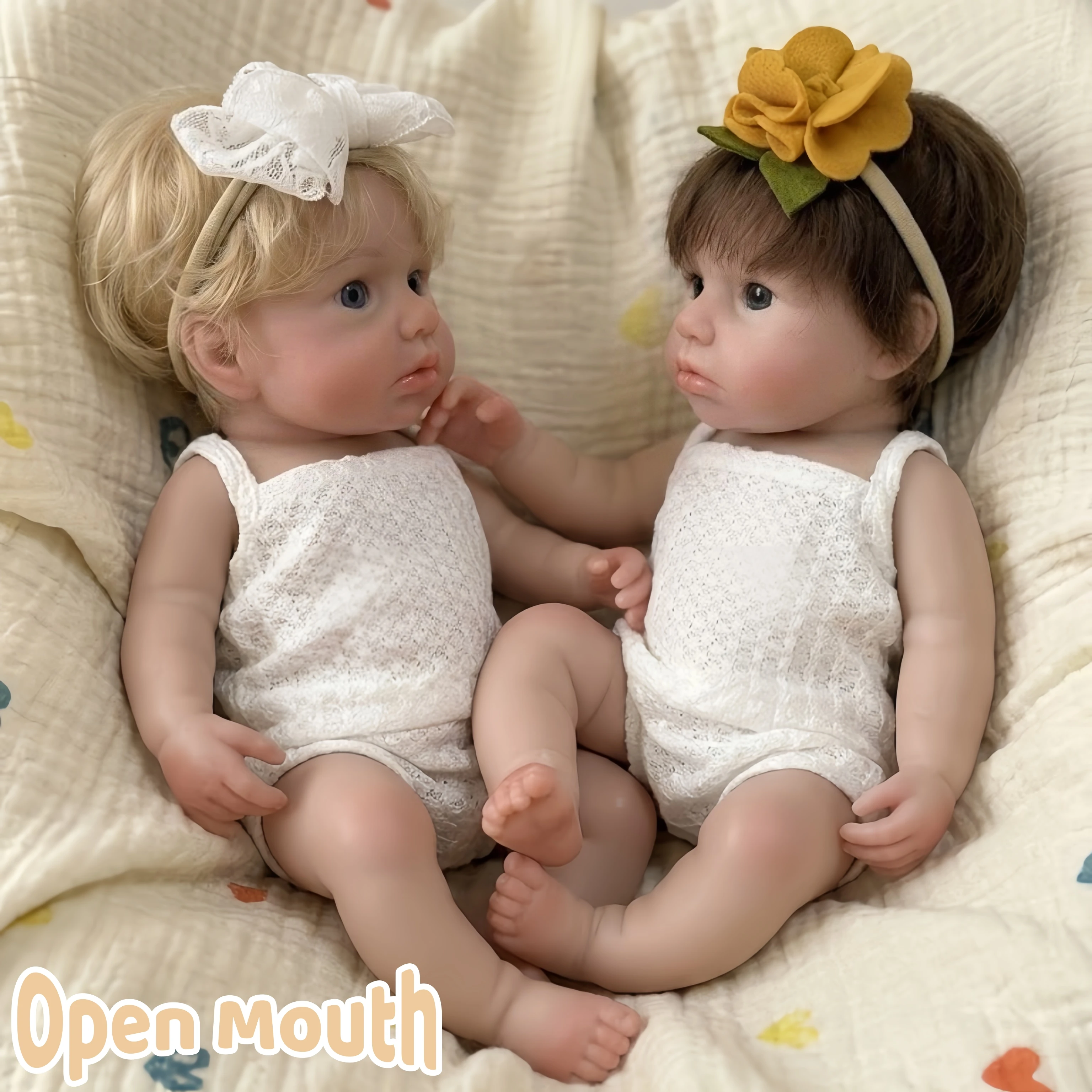 1PC/2 Styles 33cm Open Mouth Rooted Hair Full Silicone Realistic Reborn Girl Doll Adorable Newborn Doll Bebe Reborn De Silicona
1PC/2 Styles 33cm Open Mouth Rooted Hair Full Silicone Realistic Reborn Girl Doll Adorable Newborn Doll Bebe Reborn De Silicona