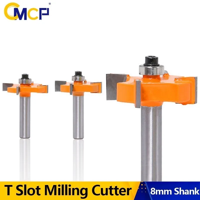 CMCP Milling Cutter 8mm Shank T Type Wood Milling Cutter With Bearings Industrial Grade Router Bit for Woodworking Tool 1PC
CMCP Milling Cutter 8mm Shank T Type Wood Milling Cutter With Bearings Industrial Grade Router Bit for Woodworking Tool 1PC