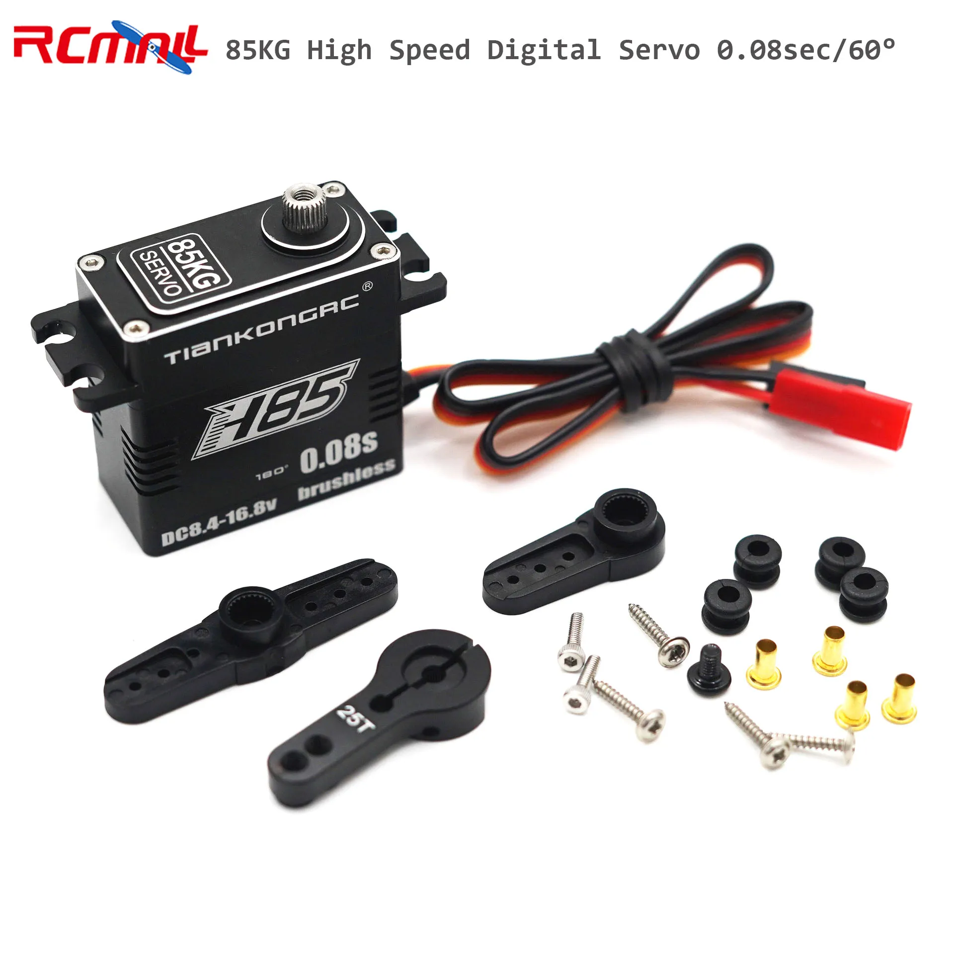 85KG High Speed SSR Digital Servo 0.08sec/60° 16.8V Full Metal Waterproof Brushless Motor Steel Gear Servos for RC Climbing Car
85KG High Speed SSR Digital Servo 0.08sec/60° 16.8V Full Metal Waterproof Brushless Motor Steel Gear Servos for RC Climbing Car