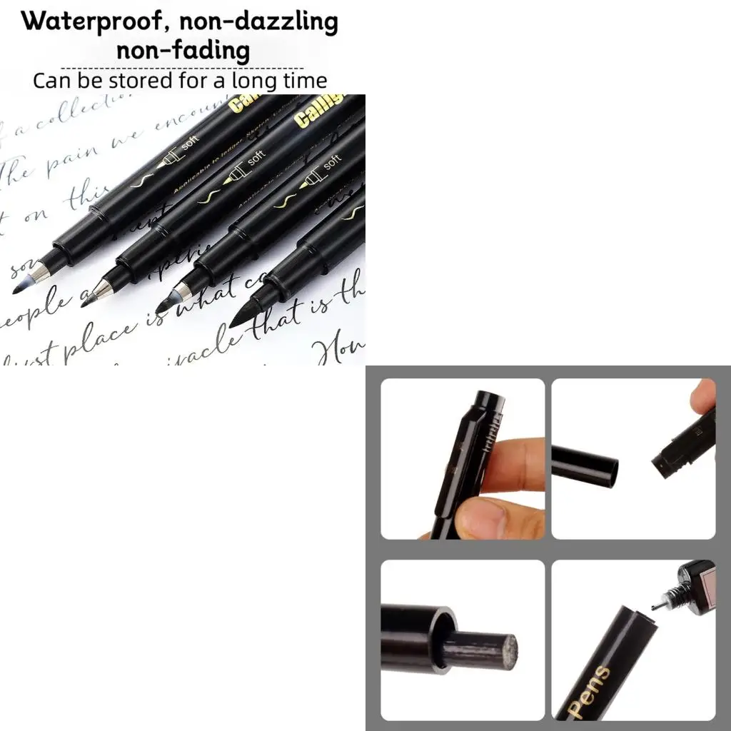 4Pcs Soft Art Sketch Pen Refillable Pen with 25ML Inks Refills for Beginner Adult Handwriting Sketching
4Pcs Soft Art Sketch Pen Refillable Pen with 25ML Inks Refills for Beginner Adult Handwriting Sketching