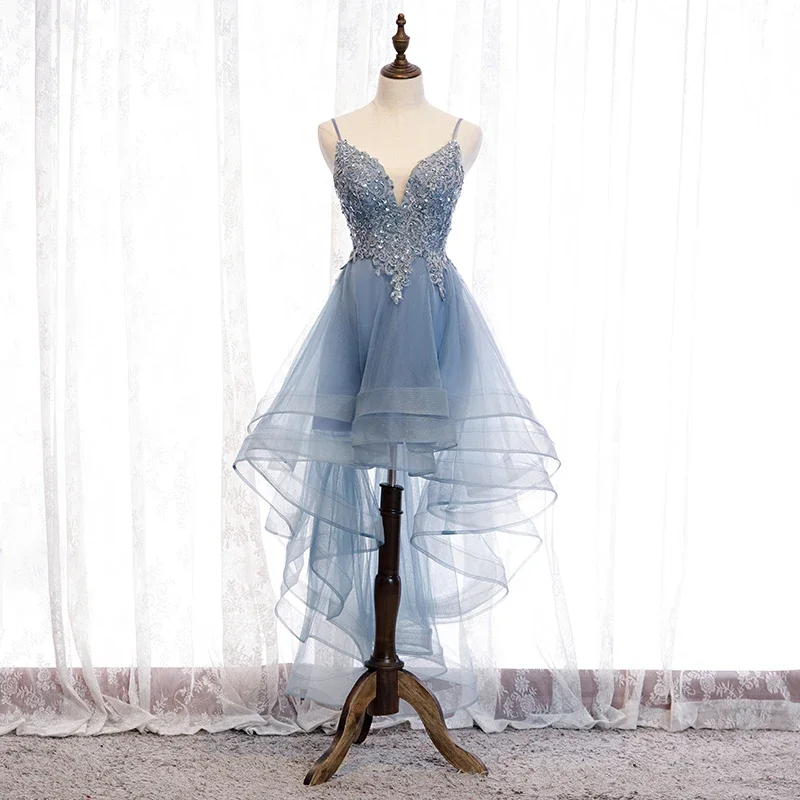 Sweet Memory Pink Blue High/Low Prom Dresses Sexy V-Neck Sleeveless Lace Up Formal Occasion Dresses for Women Elegant Luxury
Sweet Memory Pink Blue High/Low Prom Dresses Sexy V-Neck Sleeveless Lace Up Formal Occasion Dresses for Women Elegant Luxury