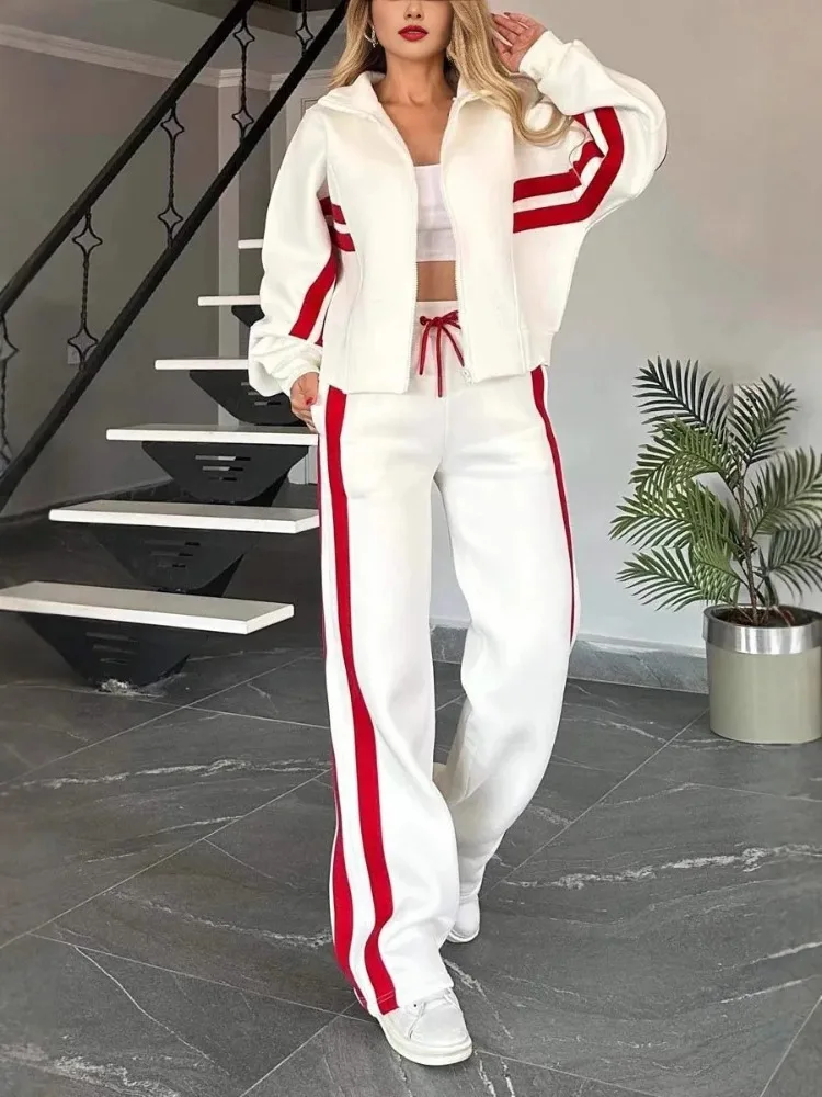 Fashion Two-piece Women's White Sports Suit Loose Sports Shirt+casual Pants Sets Sportswear Women Clothes Tracksuit Women Outfit
Fashion Two-piece Women's White Sports Suit Loose Sports Shirt+casual Pants Sets Sportswear Women Clothes Tracksuit Women Outfit