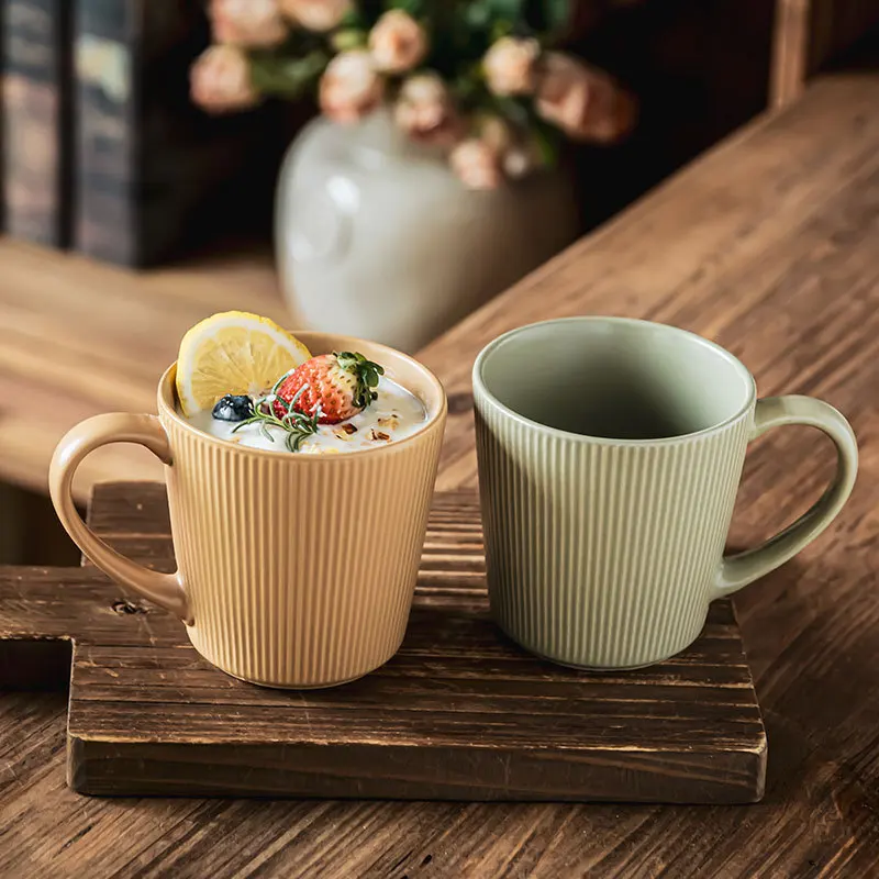 Japanese Style Relief Ceramic Combination With High Aesthetic Value Household Solid Color Matte Breakfast Coffee Cup Water
Japanese Style Relief Ceramic Combination With High Aesthetic Value Household Solid Color Matte Breakfast Coffee Cup Water