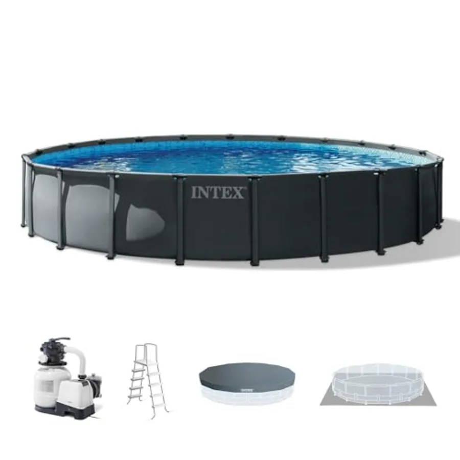 22 ft x 48 in Round Above Ground Pool Set with Steel Frame Sand Filter Pump 2100 GPH Ladder Cover Ground Cloth Blue
22 ft x 48 in Round Above Ground Pool Set with Steel Frame Sand Filter Pump 2100 GPH Ladder Cover Ground Cloth Blue