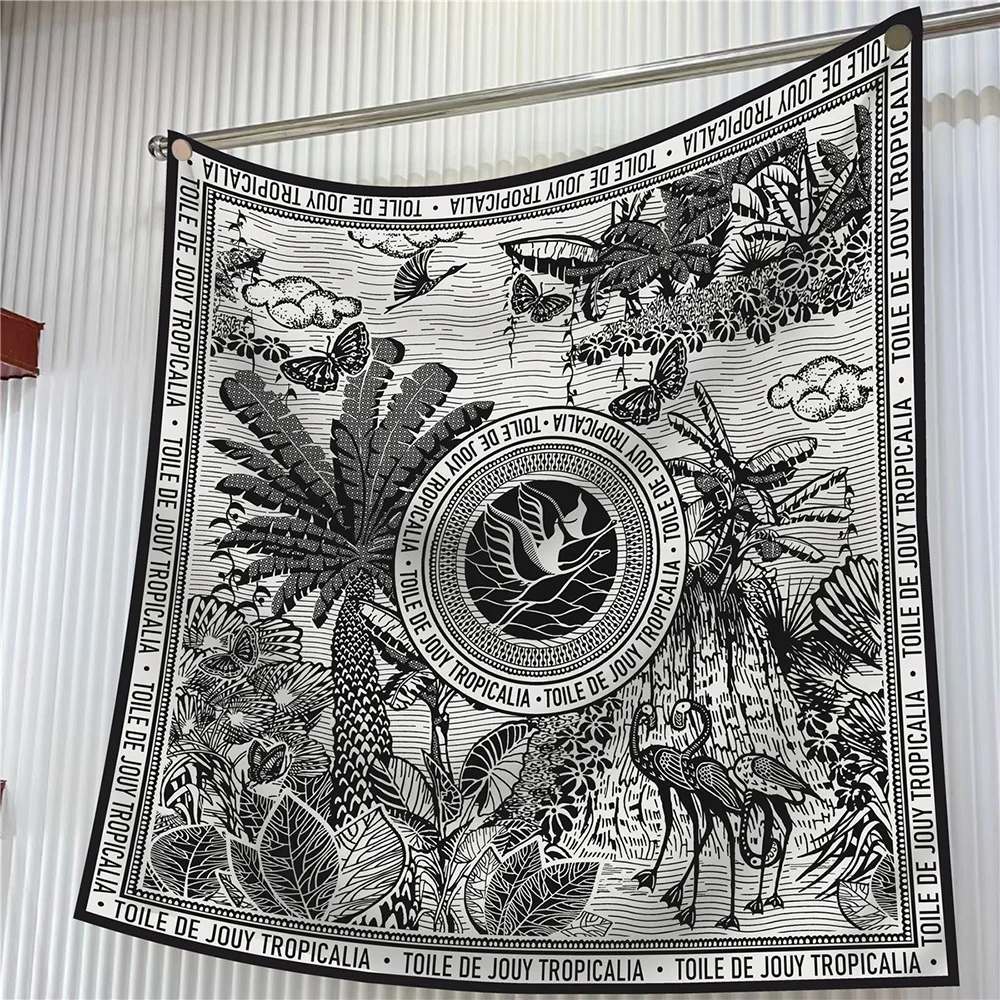 Bohemian Style Large Square Scarf Shawl Summer Autumn Seasonal Sun Protection Flamingo Patterned Silk Polyester Fabric Women
Bohemian Style Large Square Scarf Shawl Summer Autumn Seasonal Sun Protection Flamingo Patterned Silk Polyester Fabric Women