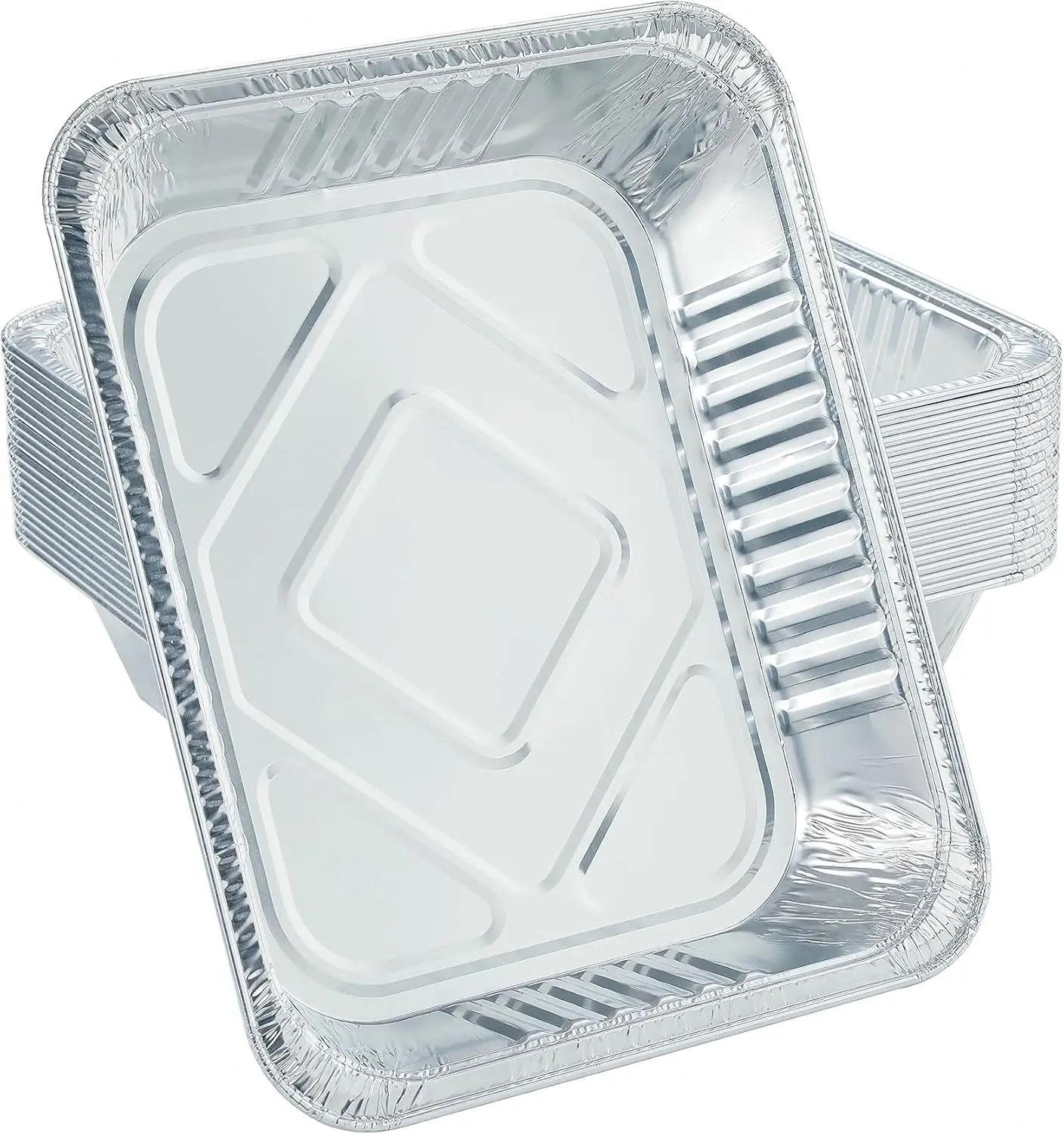 Aluminum Pans 9x13 Disposable Foil Pans (10 Pack) Half Size Deep Steam Table Pans Extra Thick for Baking, Cooking, Roasting
Aluminum Pans 9x13 Disposable Foil Pans (10 Pack) Half Size Deep Steam Table Pans Extra Thick for Baking, Cooking, Roasting