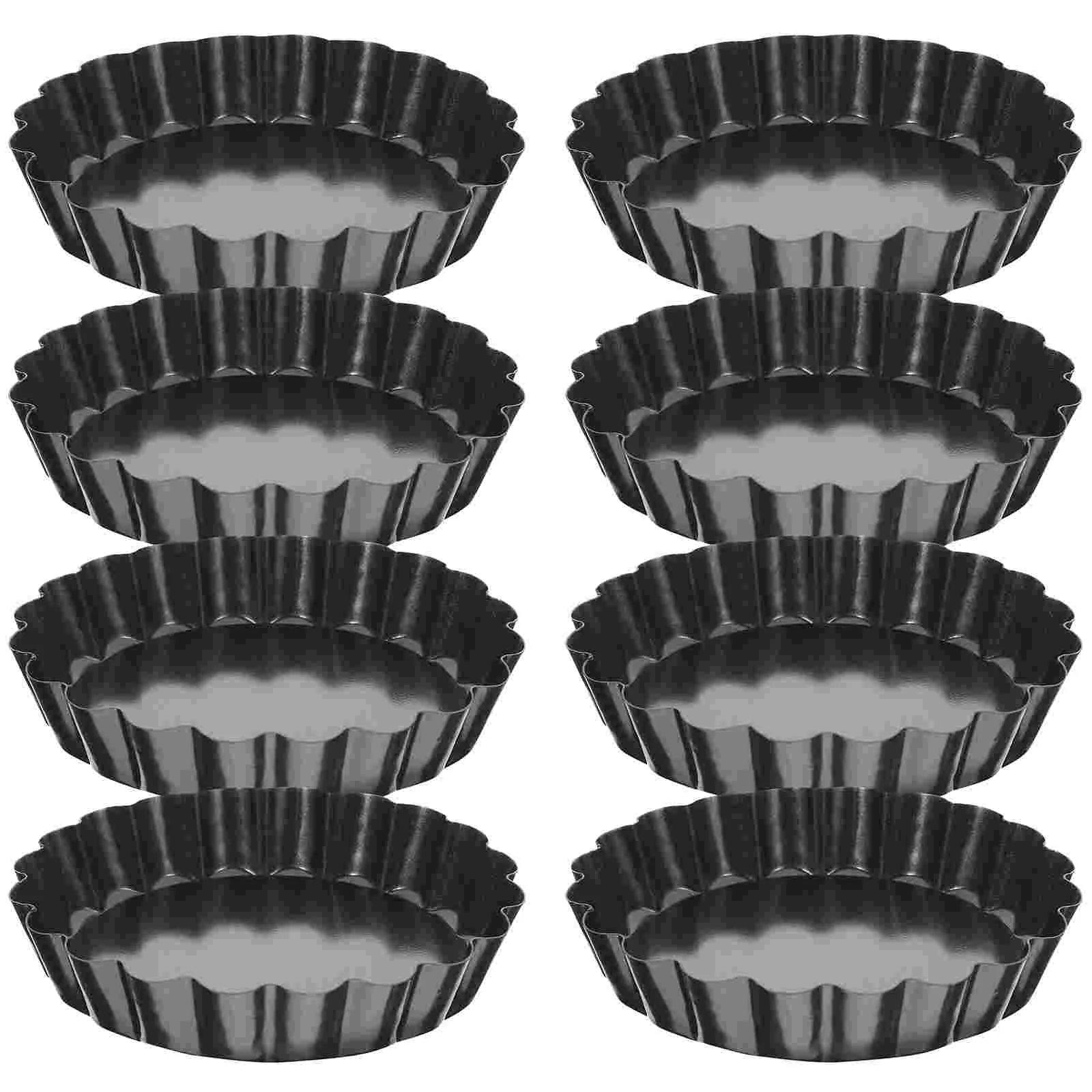 8 Pcs Cake Decorations Egg Tart Tray Mini Pans Molds for Baking Multifunction with Removable Bottoms Black
8 Pcs Cake Decorations Egg Tart Tray Mini Pans Molds for Baking Multifunction with Removable Bottoms Black