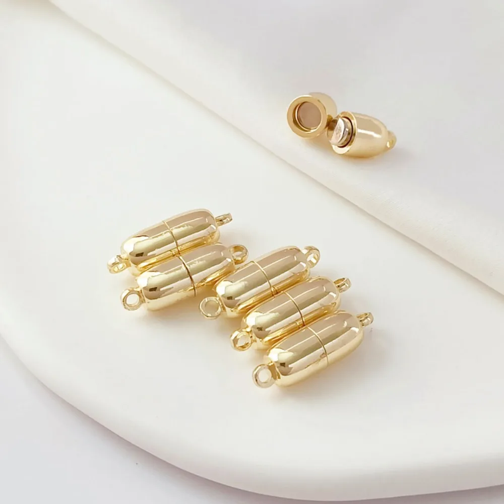 14K Gold-plated Long Barrel-shaped Magnetic Clasp Cylindrical DIY Handcrafted Bracelet Necklace Clasp Iron Suction Clasp
14K Gold-plated Long Barrel-shaped Magnetic Clasp Cylindrical DIY Handcrafted Bracelet Necklace Clasp Iron Suction Clasp