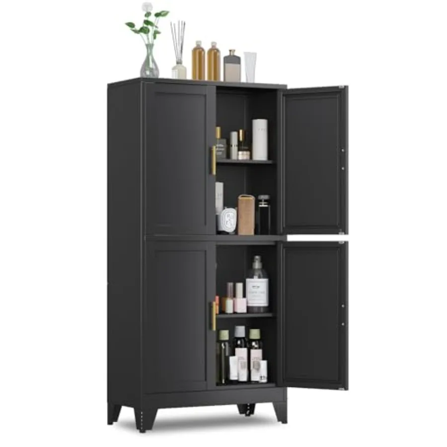 47.25 Metal Kitchen Storage Cabinet Black with 4 Doors 2 Adjustable Shelves Freestanding Bathroom Pantry Cupboard for Dining Ro
47.25 Metal Kitchen Storage Cabinet Black with 4 Doors 2 Adjustable Shelves Freestanding Bathroom Pantry Cupboard for Dining Ro