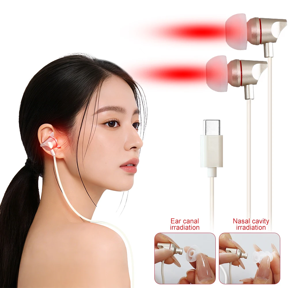 650nm Red Light Ear Laser Irradiator Earplug Type LLLT Physiotherapy Device Tinnitus Otitis Media Deafness Reduce Ear Discomfort
650nm Red Light Ear Laser Irradiator Earplug Type LLLT Physiotherapy Device Tinnitus Otitis Media Deafness Reduce Ear Discomfort