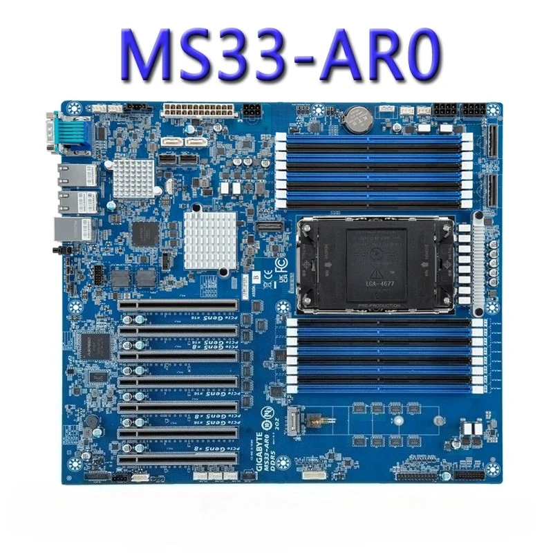 For Gigabyte MS33-AR0 (rev.1.x) Motherboard 4th Gen ChatGpt Xeon LGA 4677 ChatGpt C741 DDR5 Processor Tested Well bofore Shipp
For Gigabyte MS33-AR0 (rev.1.x) Motherboard 4th Gen ChatGpt Xeon LGA 4677 ChatGpt C741 DDR5 Processor Tested Well bofore Shipp