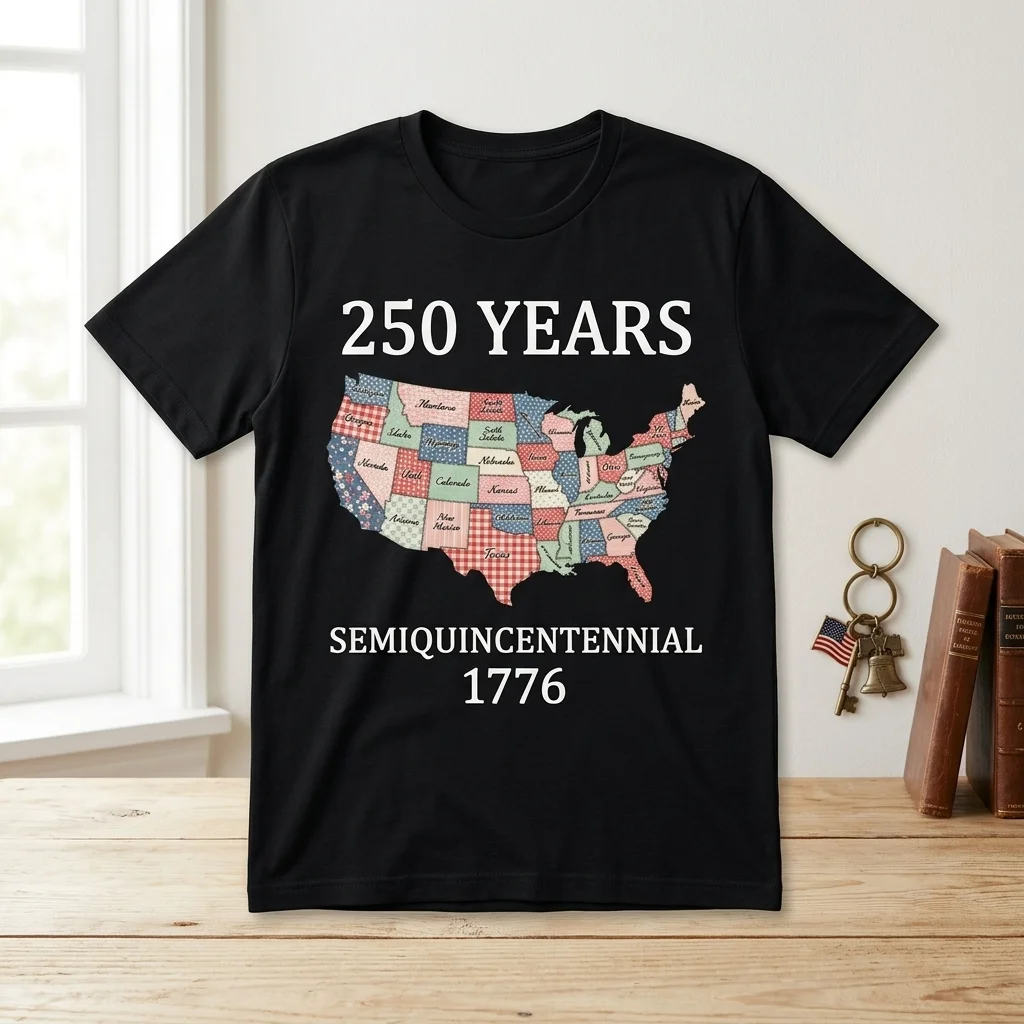 USA Flag Retro Map T-Shirt, 250th Independence Day Patriotic Gift, 4th of July Celebration Tee, Cotton Comfort Fit
USA Flag Retro Map T-Shirt, 250th Independence Day Patriotic Gift, 4th of July Celebration Tee, Cotton Comfort Fit
