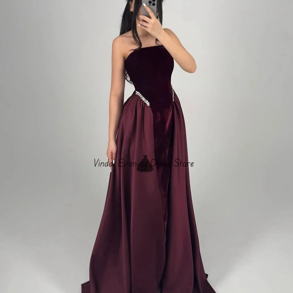 Vindal A-Line Prom Dresses Strapless Sleeveless Satin Sweep Train Sexy Luxury Wedding Prom Party Gowns Vestidos Cocktail dresses
Vindal A-Line Prom Dresses Strapless Sleeveless Satin Sweep Train Sexy Luxury Wedding Prom Party Gowns Vestidos Cocktail dresses