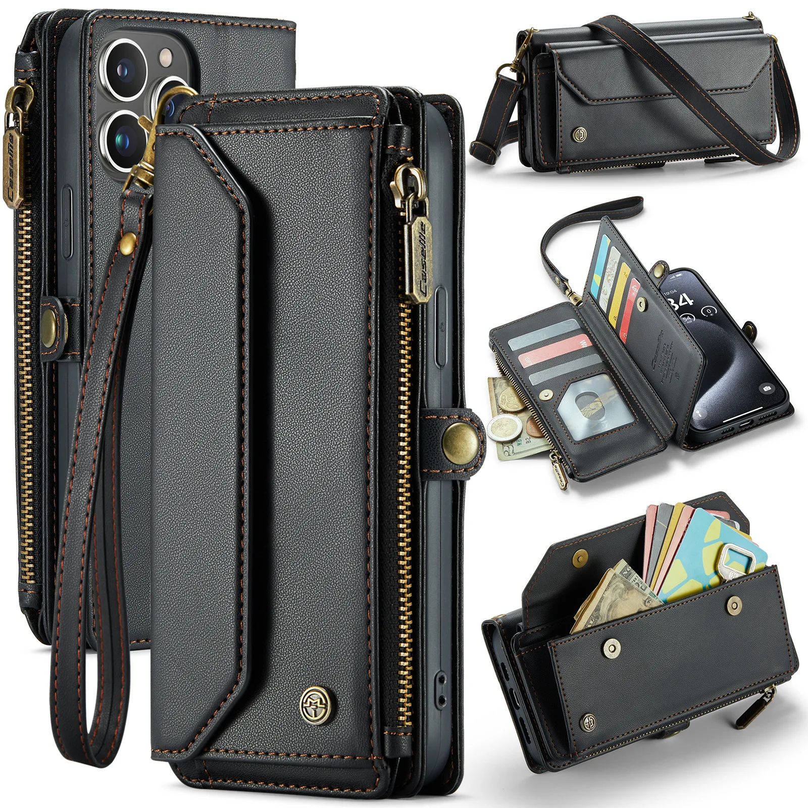 Luxury Crossbody Zipper Wallet Case For Google Pixel 8 Pro 7A Leather Lanyard Multi 10 Cards Flip Cover For Google Pixel Fold
Luxury Crossbody Zipper Wallet Case For Google Pixel 8 Pro 7A Leather Lanyard Multi 10 Cards Flip Cover For Google Pixel Fold