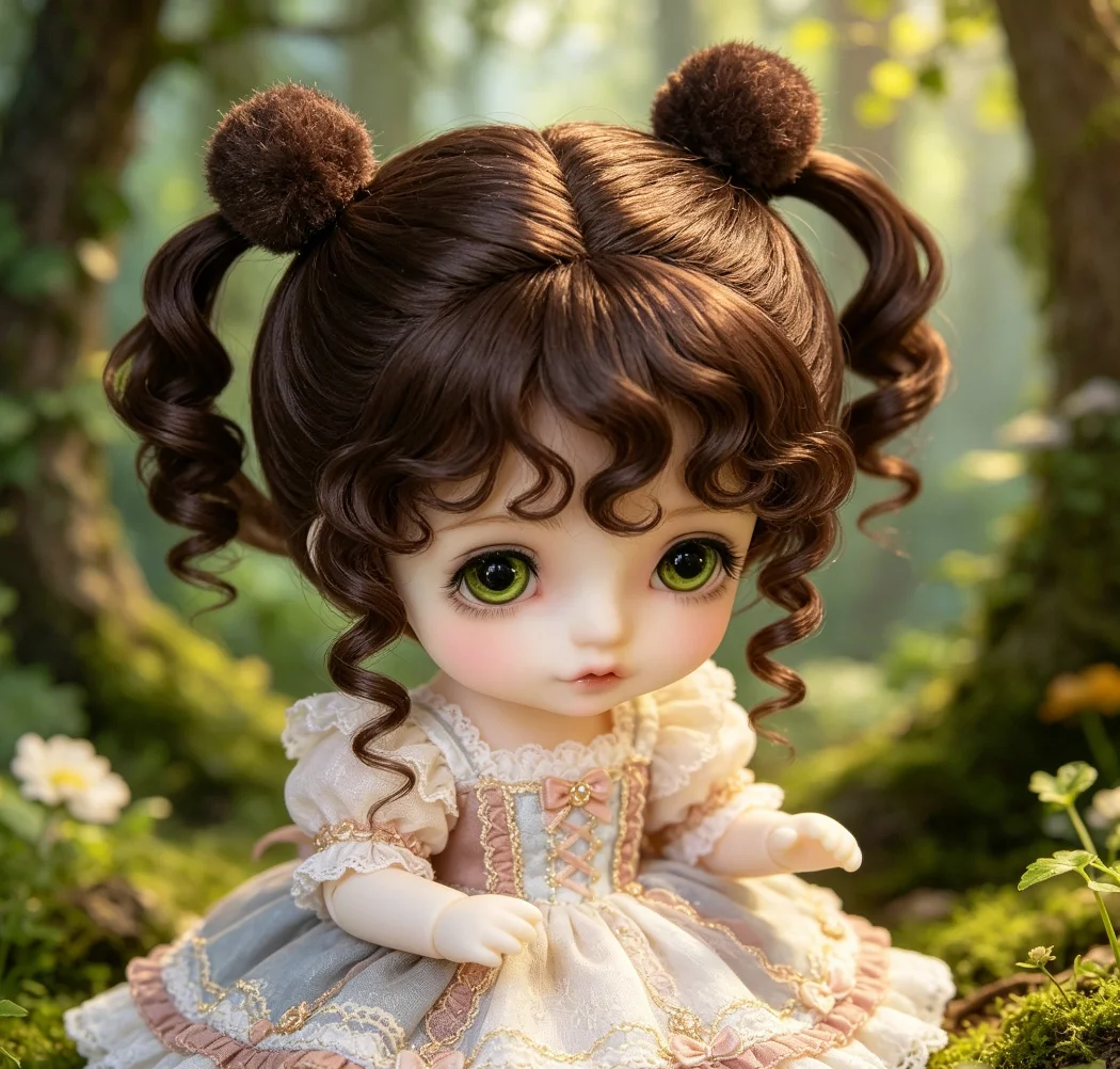 Wigs doll wig doll accessories braided curly hair "Little Elf" white and brown 1/6 BJD doll wig free shipping
Wigs doll wig doll accessories braided curly hair "Little Elf" white and brown 1/6 BJD doll wig free shipping