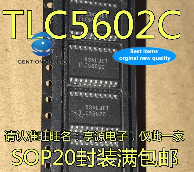 5PCS TLC5602CDWR TLC5602C SOP-20 d/a conversion chip in stock 100% new and original
5PCS TLC5602CDWR TLC5602C SOP-20 d/a conversion chip in stock 100% new and original