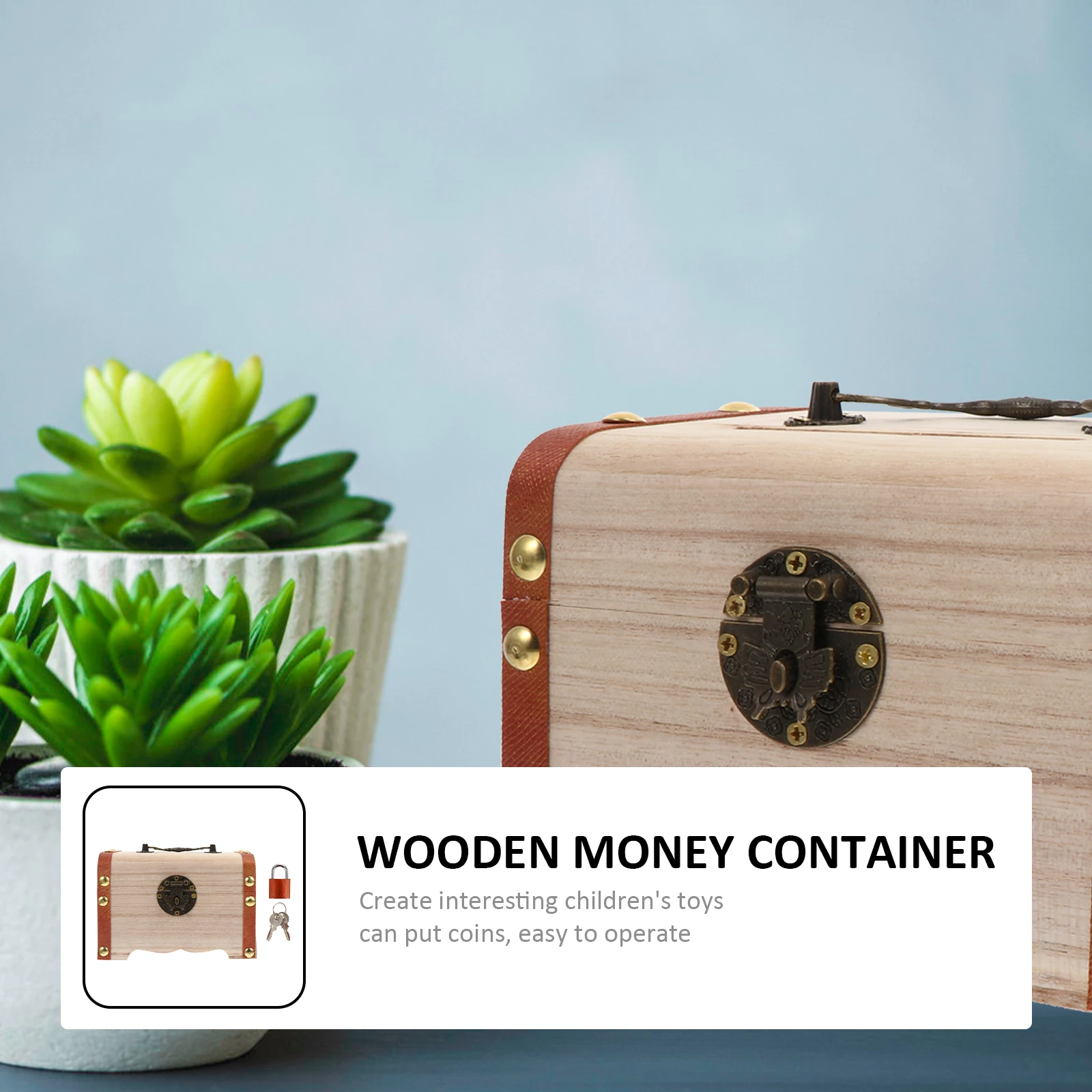 Wooden Money Container Small Size No Engraving R om Lock Design Practical Kids Bank Toy Gifts Creative Saving Box
Wooden Money Container Small Size No Engraving R om Lock Design Practical Kids Bank Toy Gifts Creative Saving Box