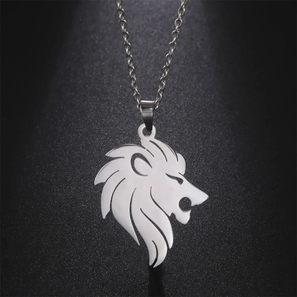 My Shape Lion Necklaces for Women Stainless Steel Punk Pendant Necklace Link Chain Silver Color Women Fashion Jewelry Party Gift
My Shape Lion Necklaces for Women Stainless Steel Punk Pendant Necklace Link Chain Silver Color Women Fashion Jewelry Party Gift