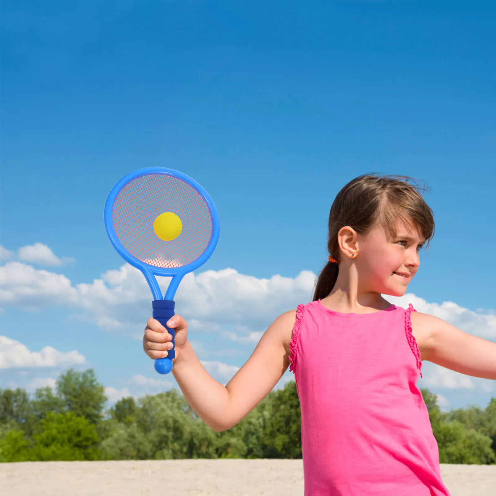 1 комплект детских спортивных наборов: ракетка для бадминтона с мячами для детей 3-10 лет, для активных игр на улице и в помещении, для взаимодействия родителей и детей
1 комплект детских спортивных наборов: ракетка для бадминтона с мячами для детей 3-10 лет, для активных игр на улице и в помещении, для взаимодействия родителей и детей