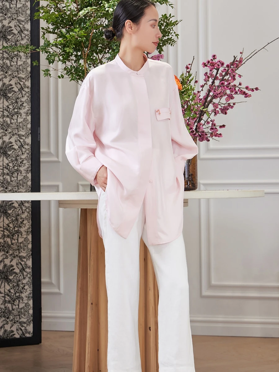 Theease Comfortable Sakura Tree under 16 Momme Twill Silk Handmade Beaded Silk Shirt Women's Straight Cut Long Sleev...
Theease Comfortable Sakura Tree under 16 Momme Twill Silk Handmade Beaded Silk Shirt Women's Straight Cut Long Sleev...