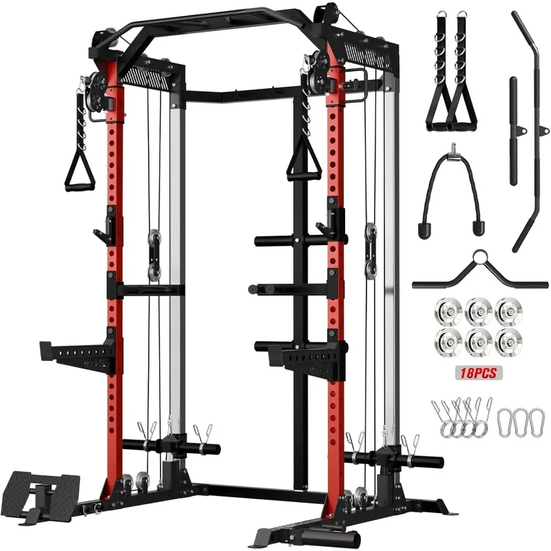 Mikolo Power Cage, 2000LB Power Rack with Independent Dual Pulley System, Multi-Function Home Gym Workout Machine
Mikolo Power Cage, 2000LB Power Rack with Independent Dual Pulley System, Multi-Function Home Gym Workout Machine