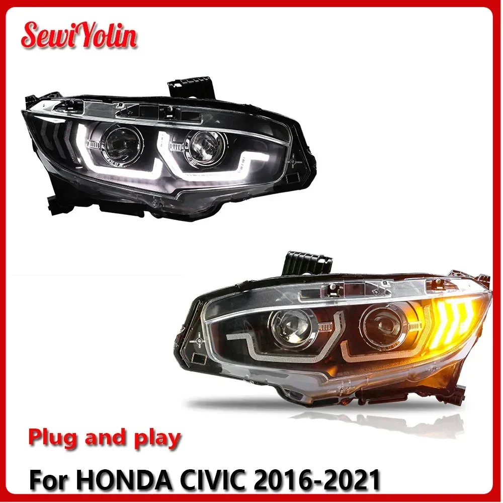 Car LED Headlight Assemblies For HONDA CIVIC 2016-2021 Auto Fog DRL Brake Turn Signal Lamp Plug and Play
Car LED Headlight Assemblies For HONDA CIVIC 2016-2021 Auto Fog DRL Brake Turn Signal Lamp Plug and Play