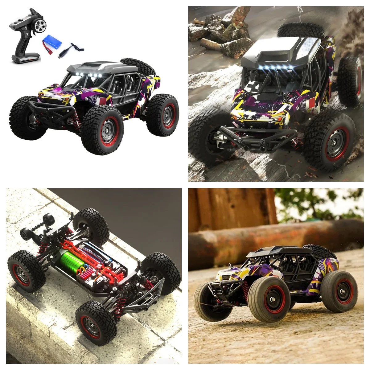 1/16 SCY 16106Pro AWD RC Off Road Car Brushless Motor 35A ESC Shock Absorber RTR PVC Shell Vehicle Model for Racing Fans