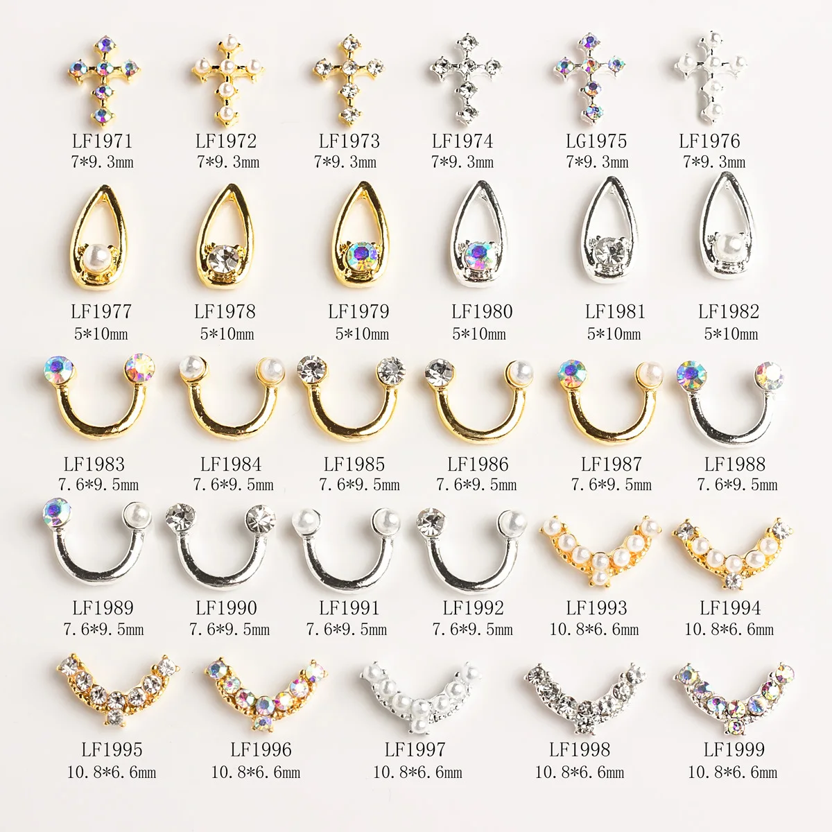 10pcs/Lot Nail Art Jewelry Gold Siver Alloy Gems Charm Nail Rhinestone Decoration DIY Accessories Diamond Pearl Nail Parts#4LH6C
10pcs/Lot Nail Art Jewelry Gold Siver Alloy Gems Charm Nail Rhinestone Decoration DIY Accessories Diamond Pearl Nail Parts#4LH6C