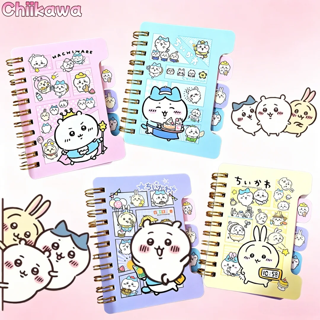 Set of 4 Chiikawa Cartoon Index Notebook, Small Pocket Journal for School & Travel Notes, Cute Anime Present for Fans
Set of 4 Chiikawa Cartoon Index Notebook, Small Pocket Journal for School & Travel Notes, Cute Anime Present for Fans