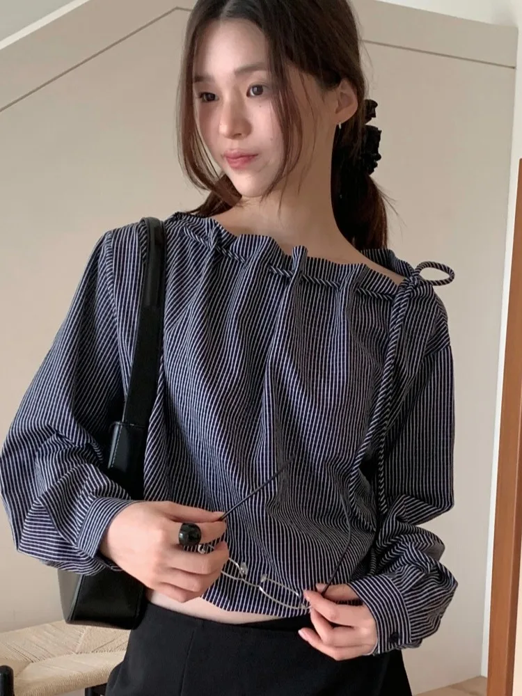 Korean Design Sensation Women's Plaid irt Dstring One oulder Spring New Sle Small Size Age Reduction Top
Korean Design Sensation Women's Plaid irt Dstring One oulder Spring New Sle Small Size Age Reduction Top
