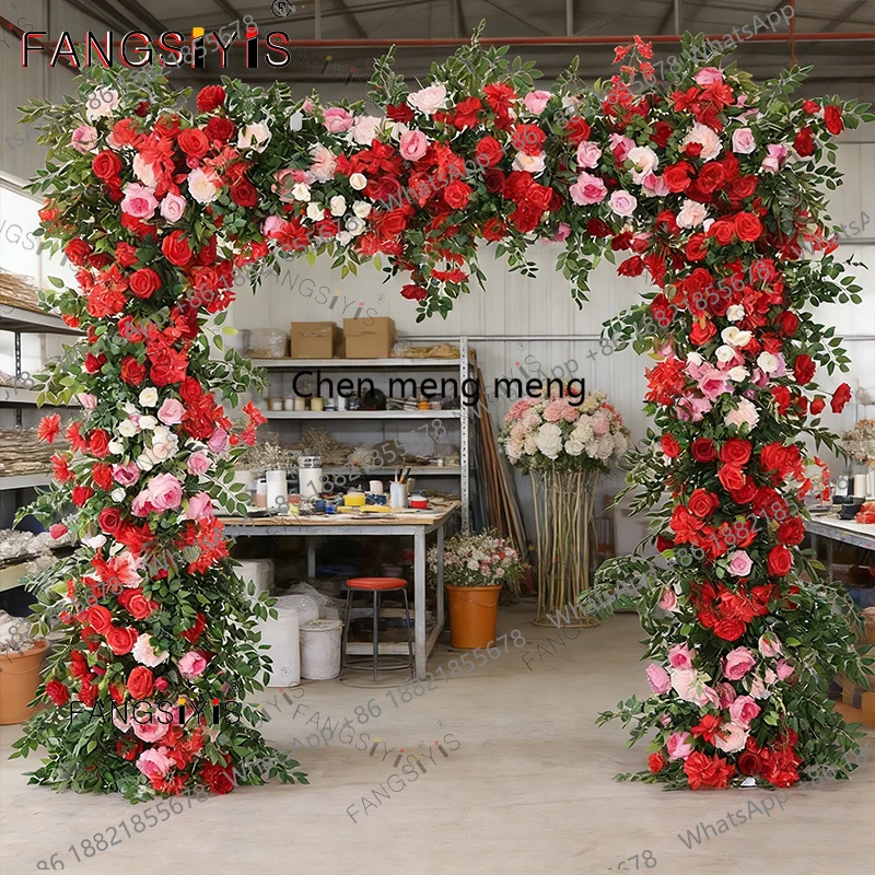 Red Pink Rose peony Green Leaves Arrangement Floral Outdoor Wedding Backdrop Flower Arch Frame Decor Event Party Display Props
Red Pink Rose peony Green Leaves Arrangement Floral Outdoor Wedding Backdrop Flower Arch Frame Decor Event Party Display Props