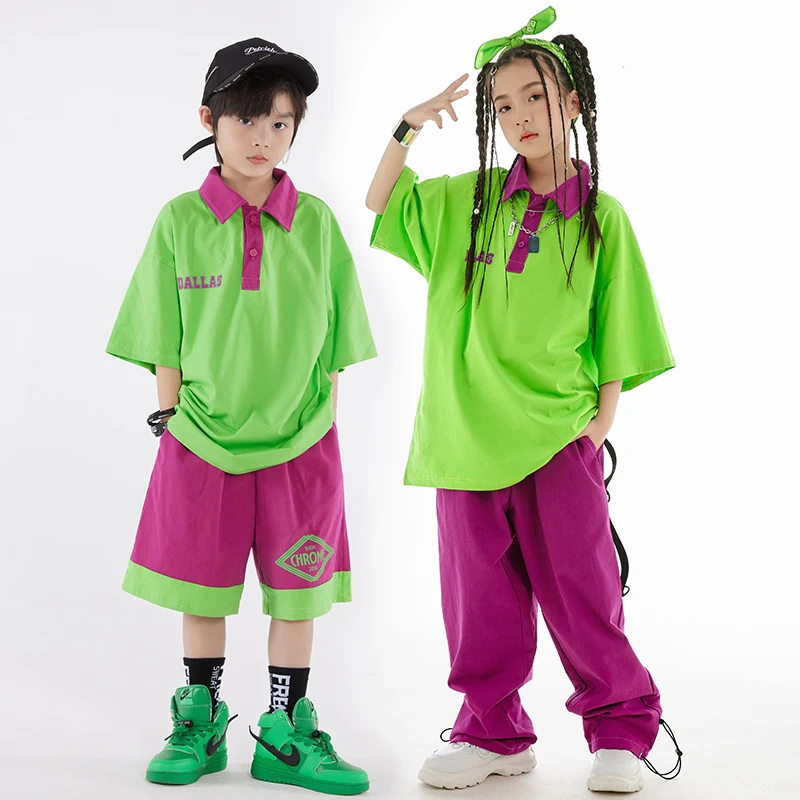Summer Boys Hip Hop Costume Green Tops Short Sleeves Loose Pants Street Dance Performance Outfit Girls Kids Stage Wear BL10401
Summer Boys Hip Hop Costume Green Tops Short Sleeves Loose Pants Street Dance Performance Outfit Girls Kids Stage Wear BL10401