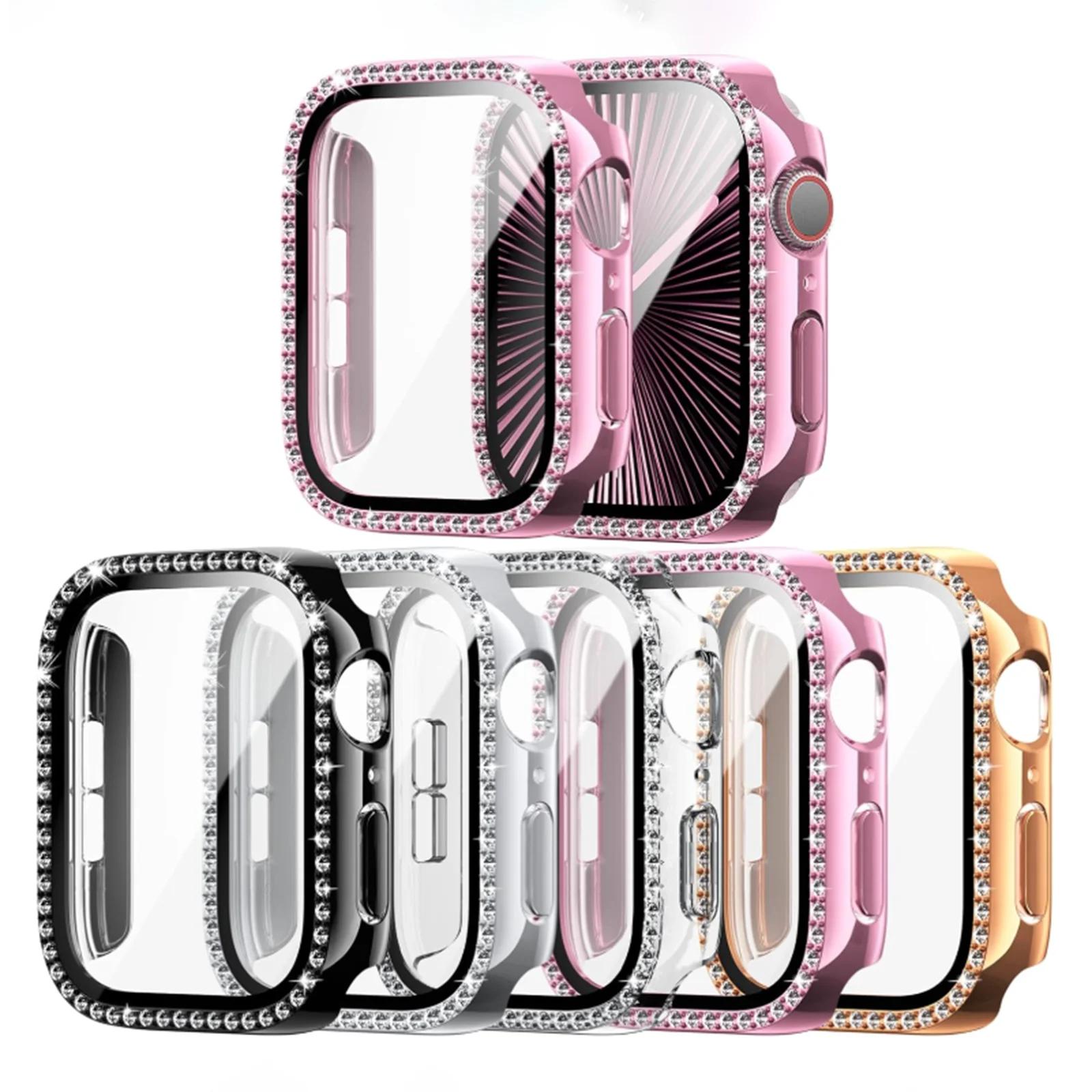 Bling Case for Apple Watch SE 3/SE 2/SE/Series 6/5/4 with Tempered Glass Screen Protector,Crystal Diamond Protective Cover 40/44
Bling Case for Apple Watch SE 3/SE 2/SE/Series 6/5/4 with Tempered Glass Screen Protector,Crystal Diamond Protective Cover 40/44