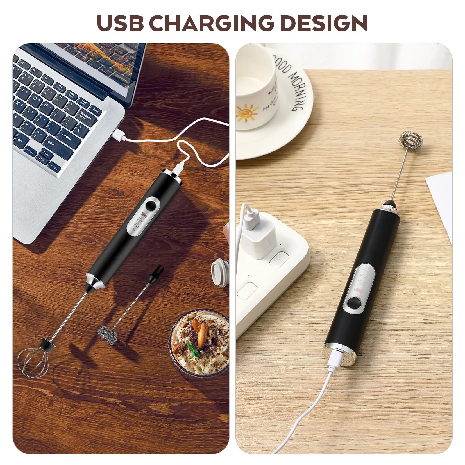 Milk Frother Whisk for Whipping Cream Electric Coffee Foam Machine Portable Egg Beater Stainless Steel
Milk Frother Whisk for Whipping Cream Electric Coffee Foam Machine Portable Egg Beater Stainless Steel