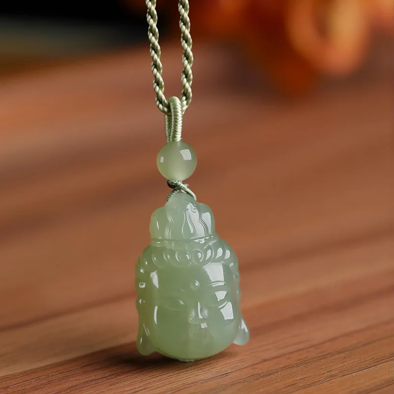 Natural Hetian Jade Guanyin Buddha Pendant Hand Woven Rope Exquisitely Carved Men's Necklace Pendant Gifts
Natural Hetian Jade Guanyin Buddha Pendant Hand Woven Rope Exquisitely Carved Men's Necklace Pendant Gifts