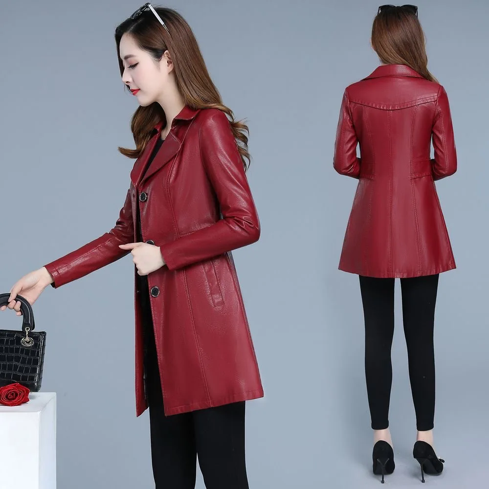 Fashion Faux Leather Jacket Free Wash PU Women Clothing 2025 New Autumn/Winter Mid-length Coat Streetwear
Fashion Faux Leather Jacket Free Wash PU Women Clothing 2025 New Autumn/Winter Mid-length Coat Streetwear