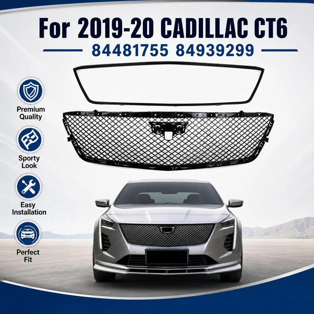 Front Grille Gloss Black With Frame For CADILLAC 2019-2020 CT6 84481755 84939299 | Black Car Front Bumper Hood Mesh Grid
Front Grille Gloss Black With Frame For CADILLAC 2019-2020 CT6 84481755 84939299 | Black Car Front Bumper Hood Mesh Grid